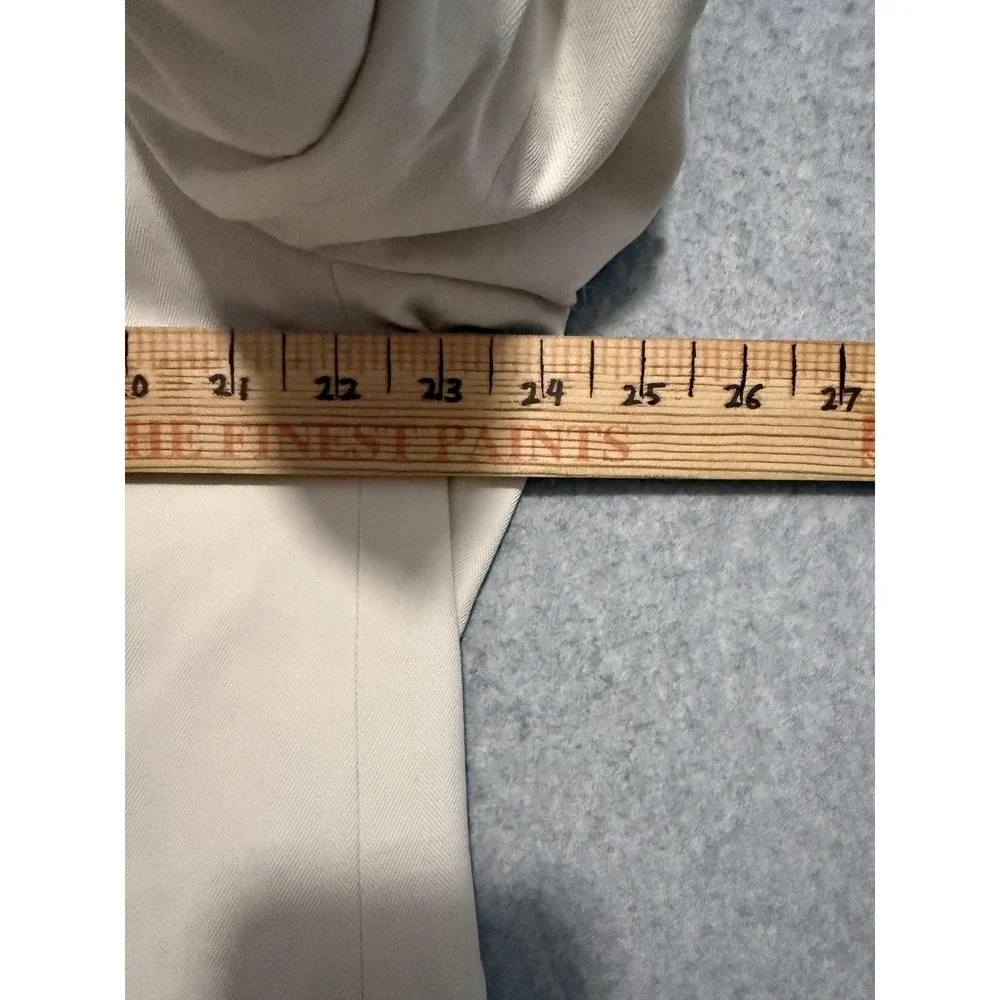 Linea Uomo Suit Mens 48XL 44x34 Beige Silk Jacket Green Wool‎ Pants Big Tall